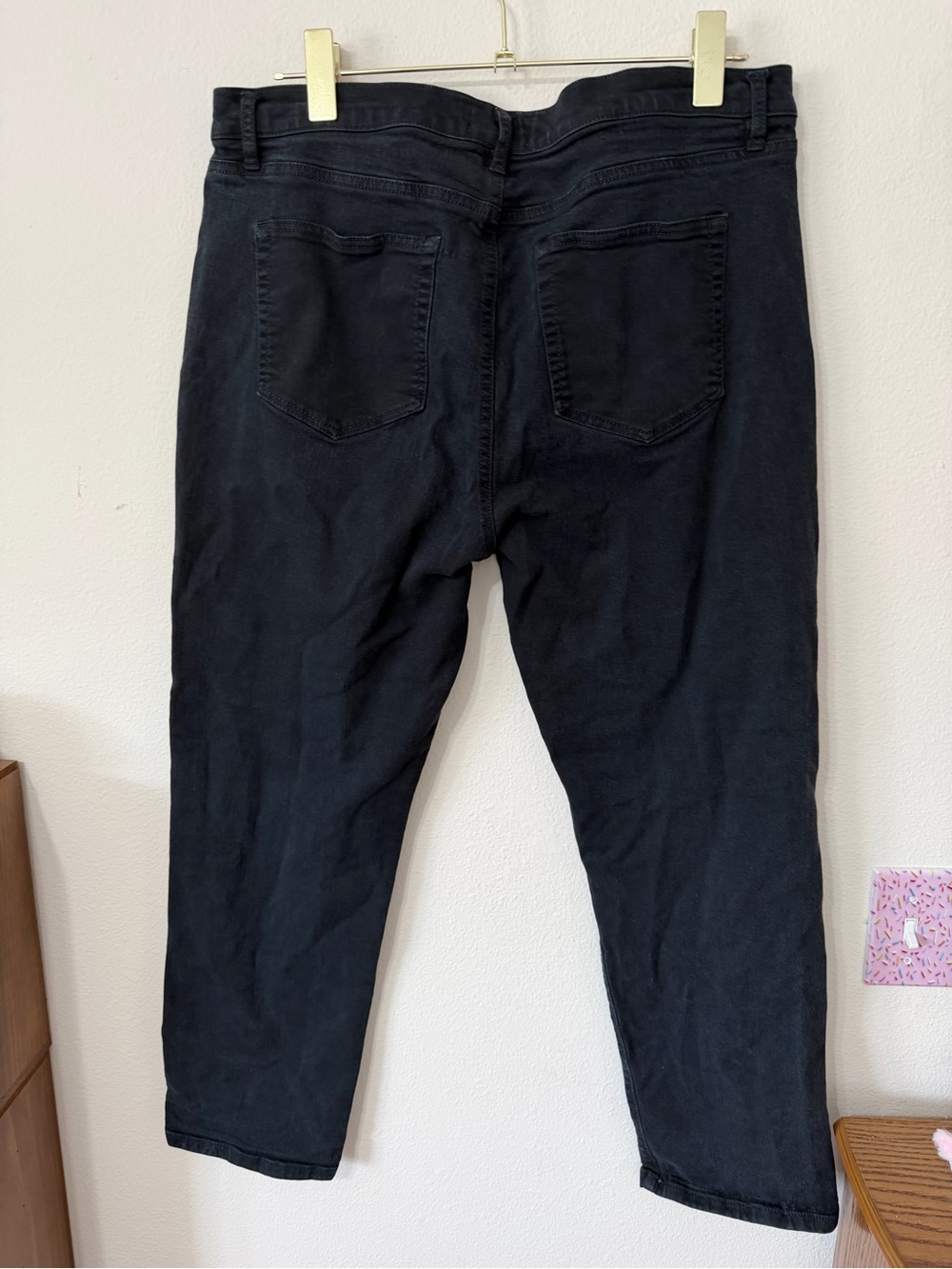 The Loft HEMMED black jeans size 14 - Picture 5 of 8